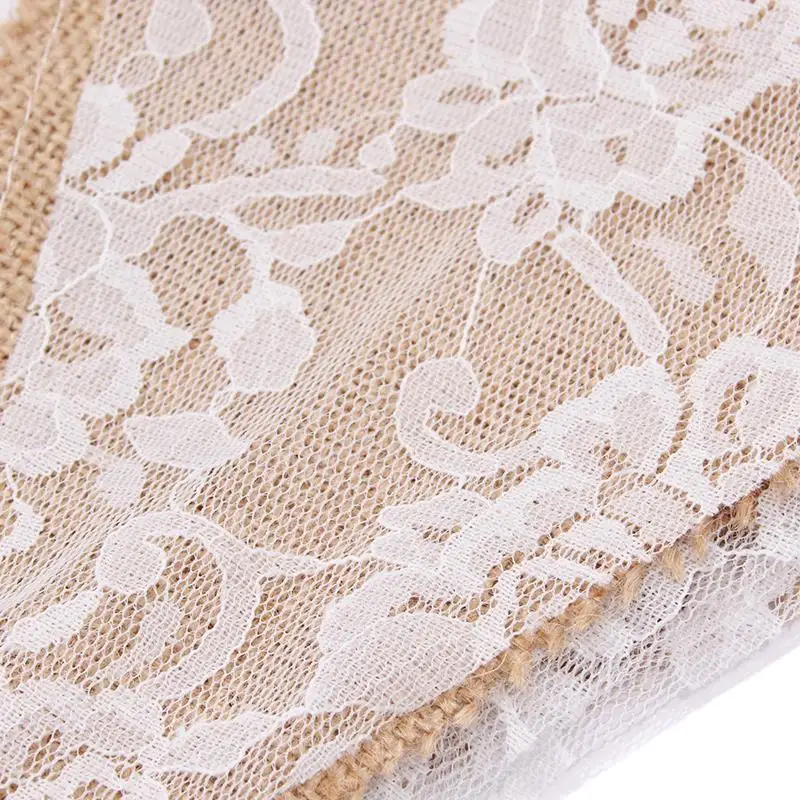 Льняные флажки трёхсторонние флаги белые кружевные цветы Вымпел гирлянда