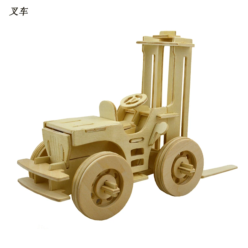 BOHS весы строительные игрушки вилочный погрузчик деревянная модель 3D Сборка