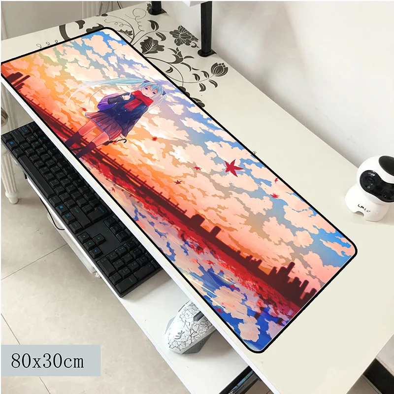 Хацунэ Мику коврик для мыши 800x300x3 мм коврик для мыши ноутбук Рождественский коврик для мыши notbook компьютерный игровой коврик популярные игровые коврики для геймеров