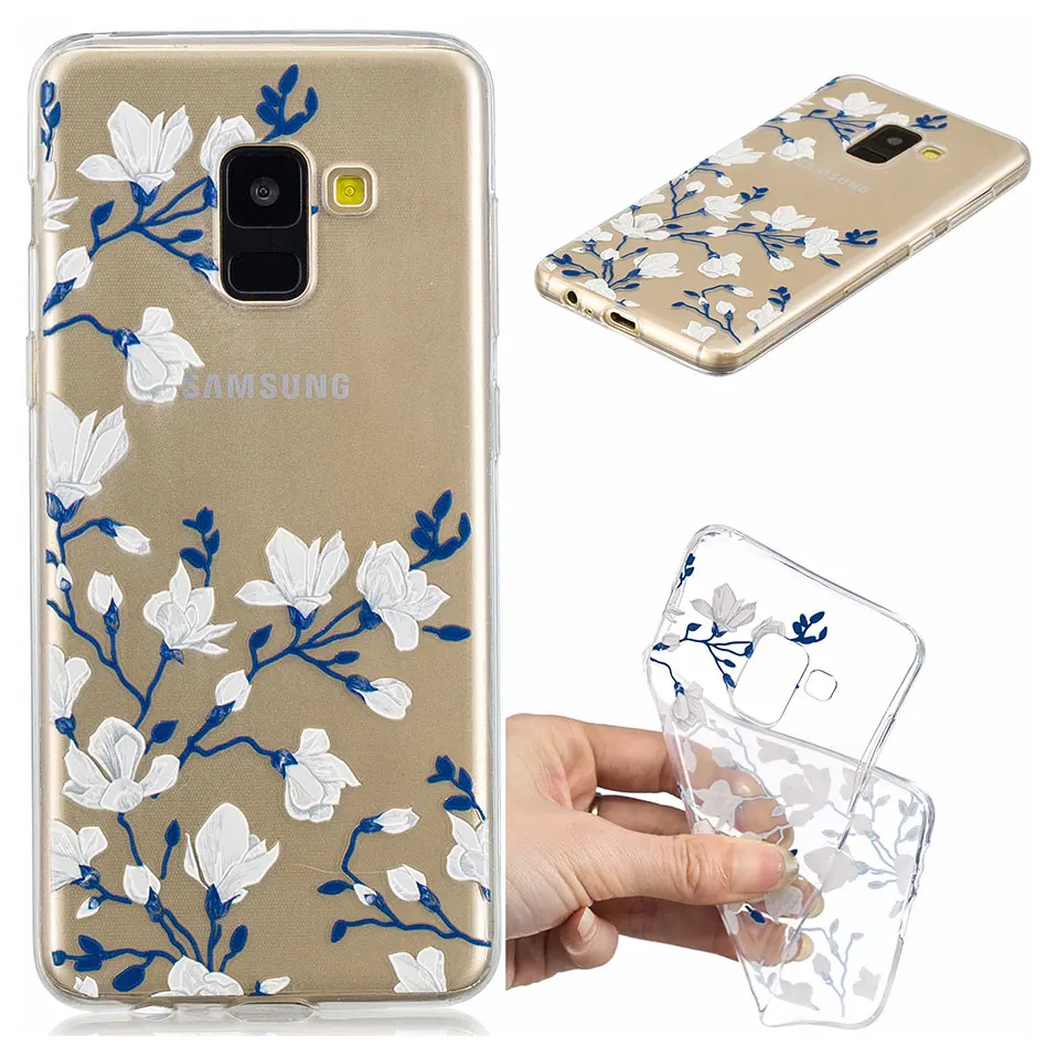 Чехлы из TPU с изображением мультяшных героев для Samsung A5 2017 A6 A8 A9 2018 Корпус чехол