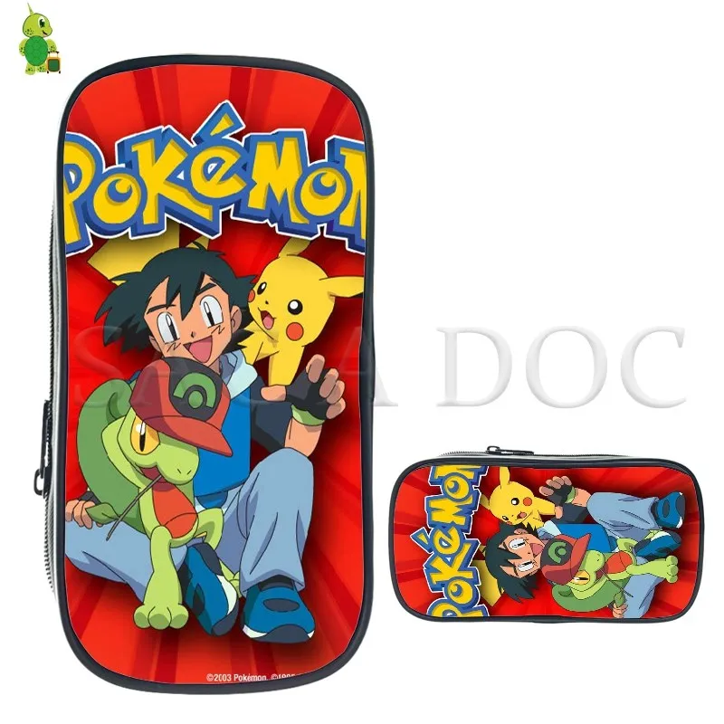 18 Косметический Чехол Pokemon Pikachu Eevee, сумки для хранения канцелярских принадлежностей, чехол для макияжа, большой детский пенал, школьные принадлежности, косметичка - Цвет: 18