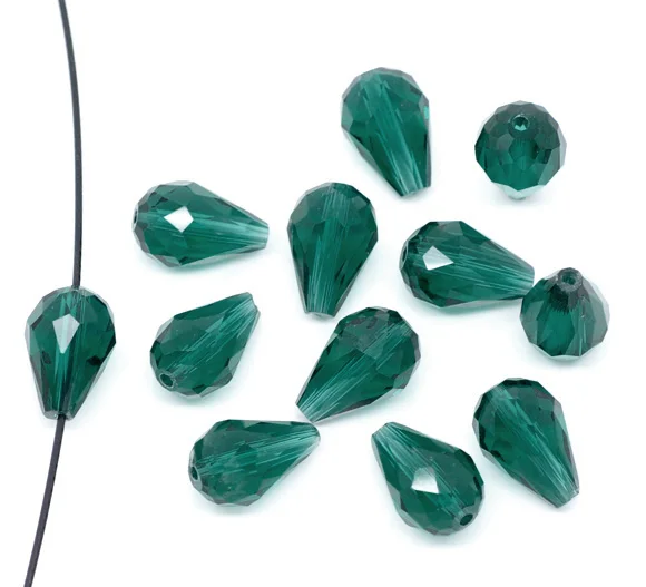 DoreenBeads 30 шт. созданы Кристальные кварцевые граненые каплевидные бусины 5500 14x10 мм