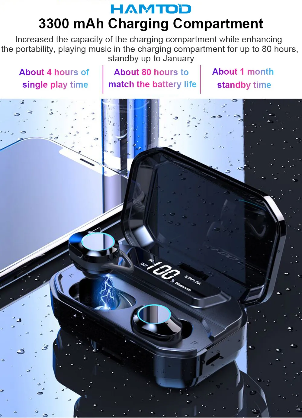 VOBERRY Mini True беспроводная гарнитура TWS BT 5 0 IP67 стерео наушники HIFI вход