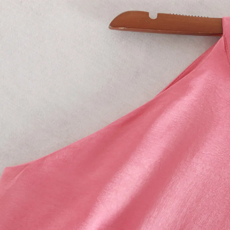 NSZ женское атласное летнее платье с лямкой на шее без рукавов открытой спиной