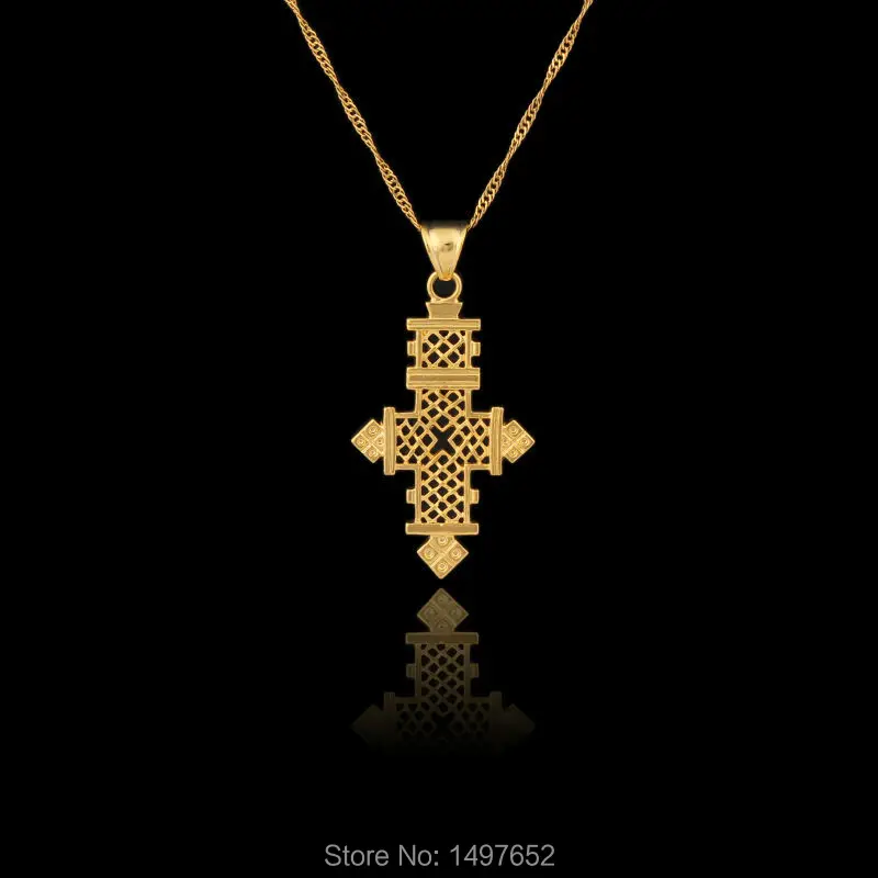 Кулон в виде креста Adixyn для мужчин и женщин кулон золотого цвета ожерелье