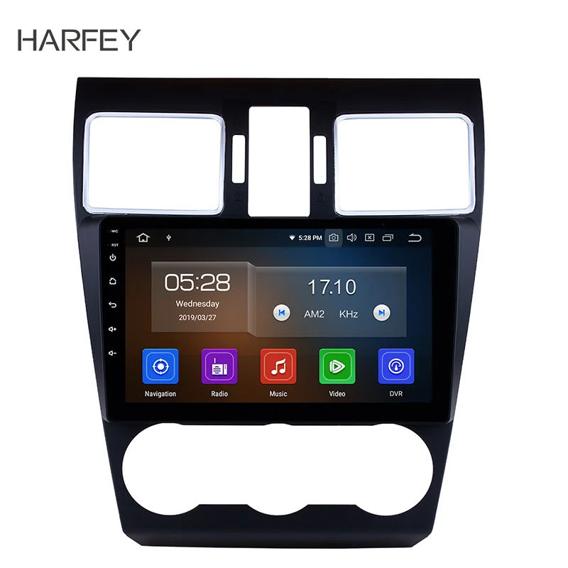 

Harfey 2din 9 "8 ядер Android 9,0 автомобильный Радио Стерео Аудио мультимедийный плеер GPS головное устройство для 2014 2015 2016 Subaru WRX forester