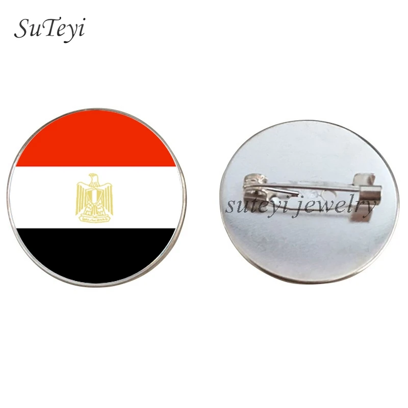 silver SUTEYI, Винтажная брошь в виде значка, Ангола/Бенин/Ботсвана, флаг, стеклянный купол, броши, булавки, ювелирные изделия - Окраска металла: silver