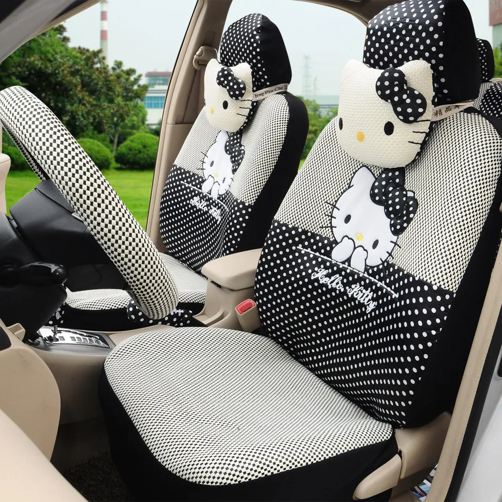 Женский модный милый розовый чехол для автомобильных сидений hello kitty из ледяного