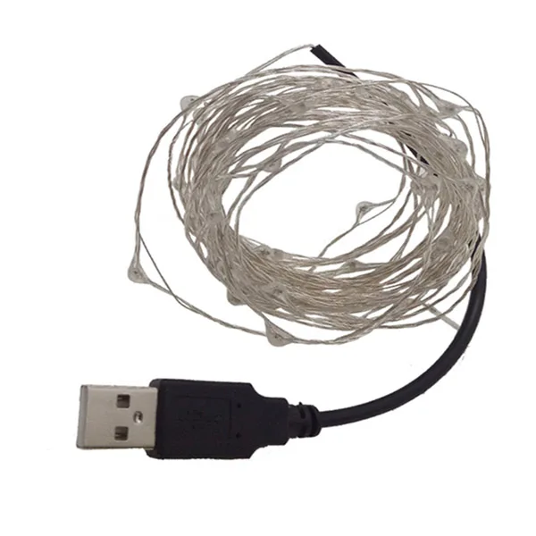 USB LED String 10 м 5 м 100 50 светодиодный 3 х АА батареи светодиодный гирлянды для рождественской гирлянды вечерние свадебные украшения Рождественская елка мигалка сказочные огни - Испускаемый цвет: USB LED String