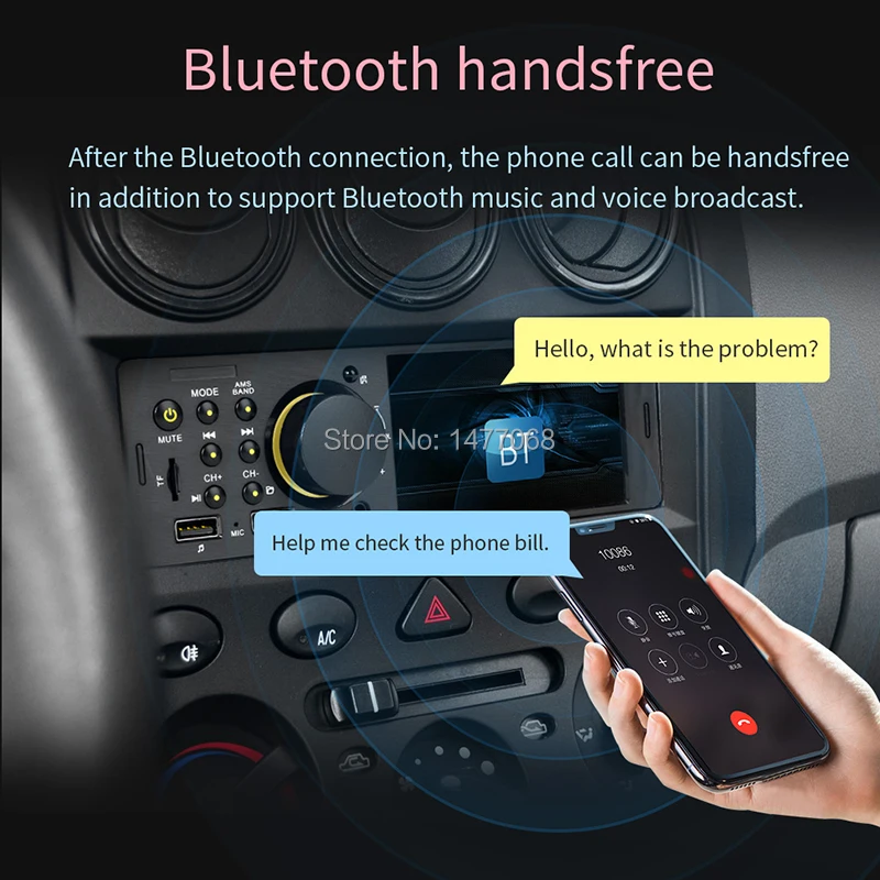 1 Din автомагнитола 4," MP5 Аудио Видео плеер Bluetooth A2DP usb зарядка TF Aux пульты высокой мощности в тире головное устройство PHYEE 7805