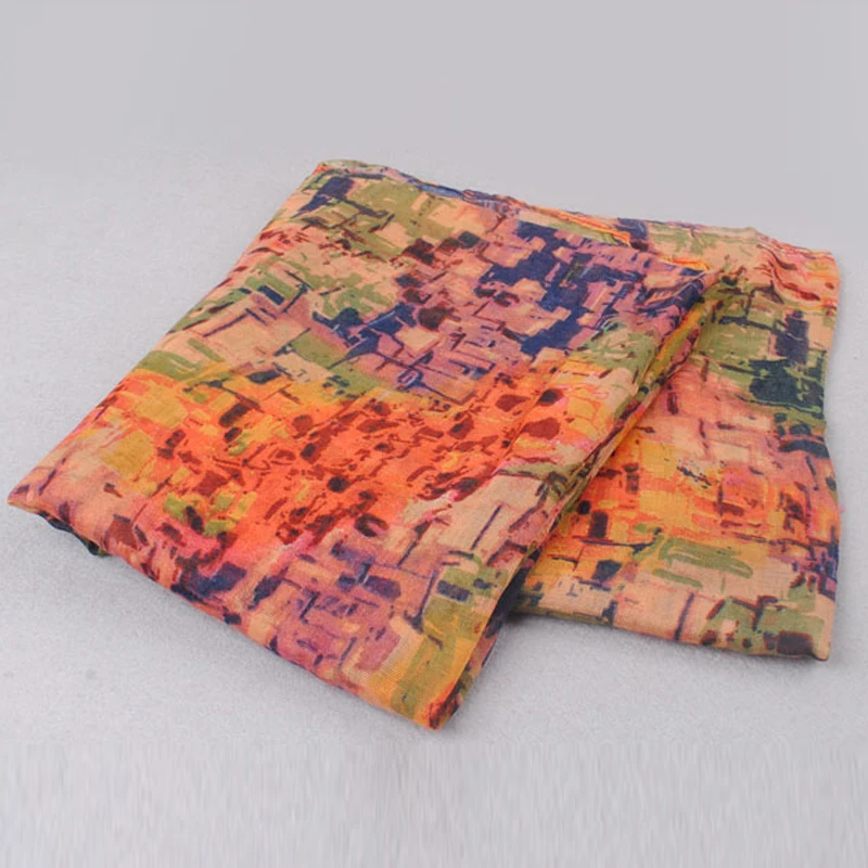 New Special Print Adult Thin Long Design Cotton Scarf Women's Autumn And Winter Bali Yarn Oversized Beach Towel DF1286 |