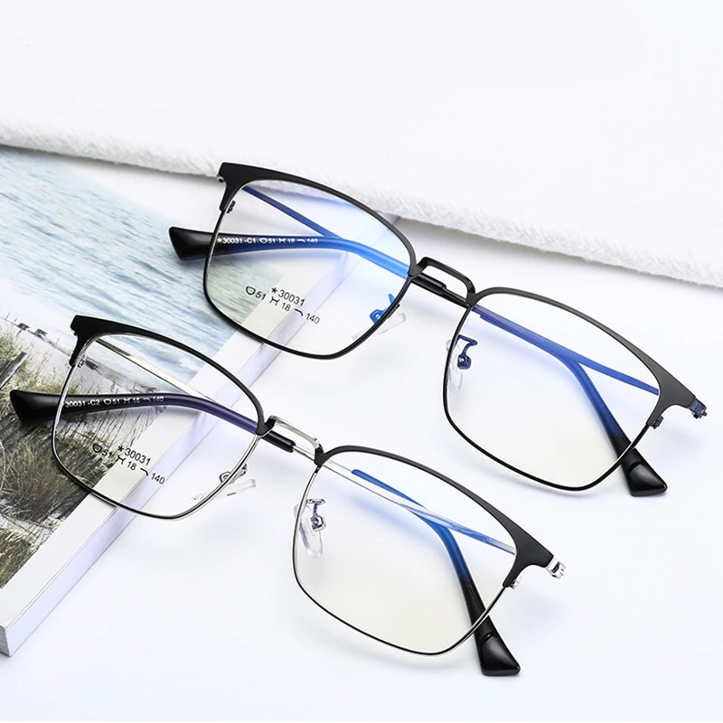 Деловые мужские очки по рецепту с диоптриями винтажная квадратная оправа для