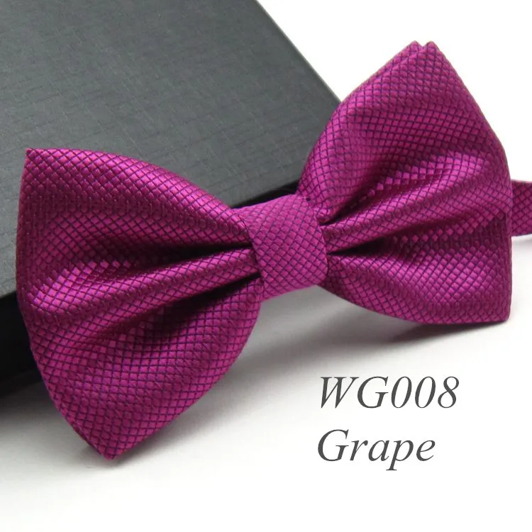 WG008 Grape Галстук бабочка на застежке. Большой выбор расцветок - Цвет: WG008 Grape