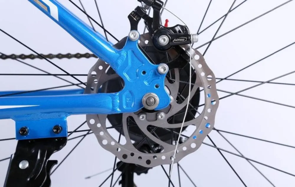 Снежный велосипед MTB 26x1" 7 21 24 27 скорость двойной диск горный Fat велосипедная Подвеска стальная рама 4" Шины алюминиевые колеса 24 кг