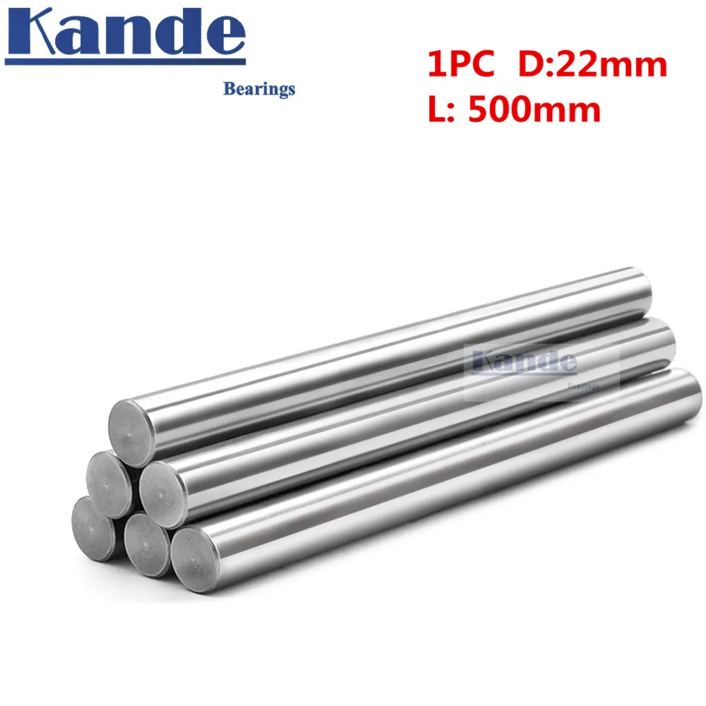 

1pc d:22mm 500mm 3D printer rod shaft 22mm linear shaft 500mm chrome plated rod shaft CNC partsm Bearings
