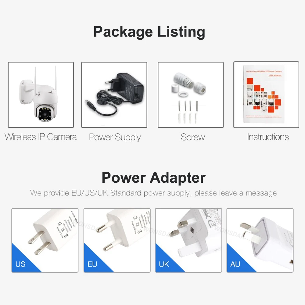 Wonsdar Wi Fi IP камера 1080P HD 5X оптический зум PTZ скоростная купольная беспроводная