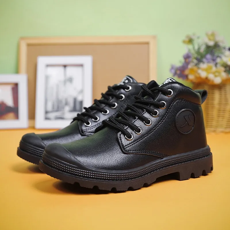 Mut-коврик Детские ботинки Мартенс Кожаные для мальчиков и девочек в британском