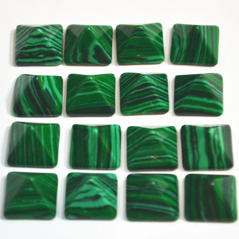 Хит продаж модные кабошоны из натурального камня квадратные в виде пирамиды