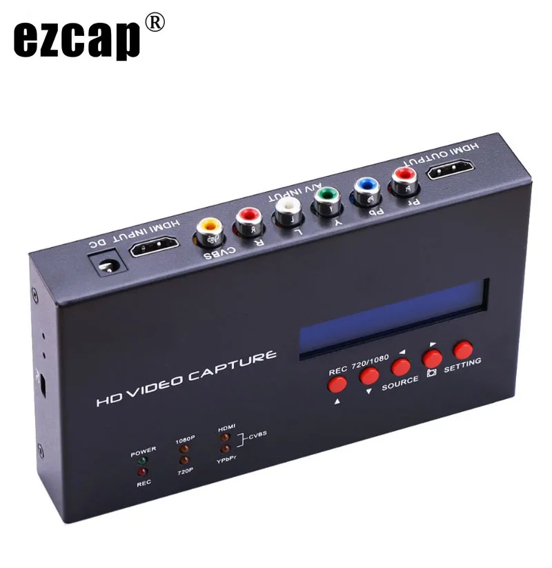 Ezcap 283S HDMI AV CVBS YPbPr коробка видеозахвата время записи по расписанию 1080P HDM видеозахвата для xbox One/360 PS3 PS4 игры
