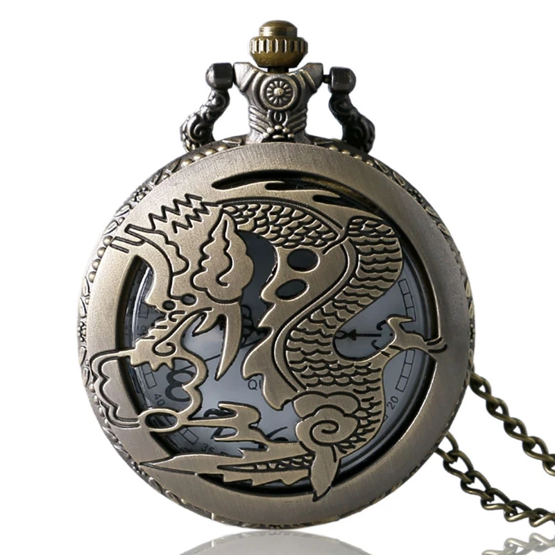 

Reloj De Bolsillo Hollow Animal Design Vintage Pocket Watch Steampunk Watches Men Quartz Pocket Watch Retro for Men Women