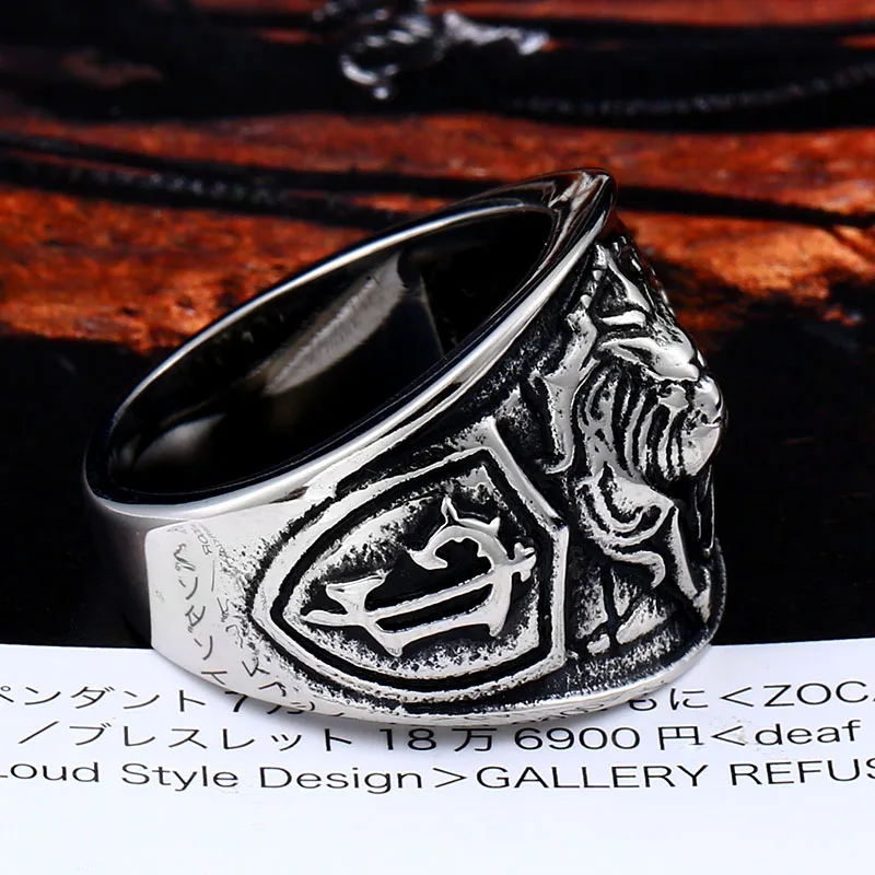 BEIER New Unique Lion Head 316L Stainless Steel For Man Cool Animal Ring BR8 300|316l stainless steel|lion head ringstainless steel |