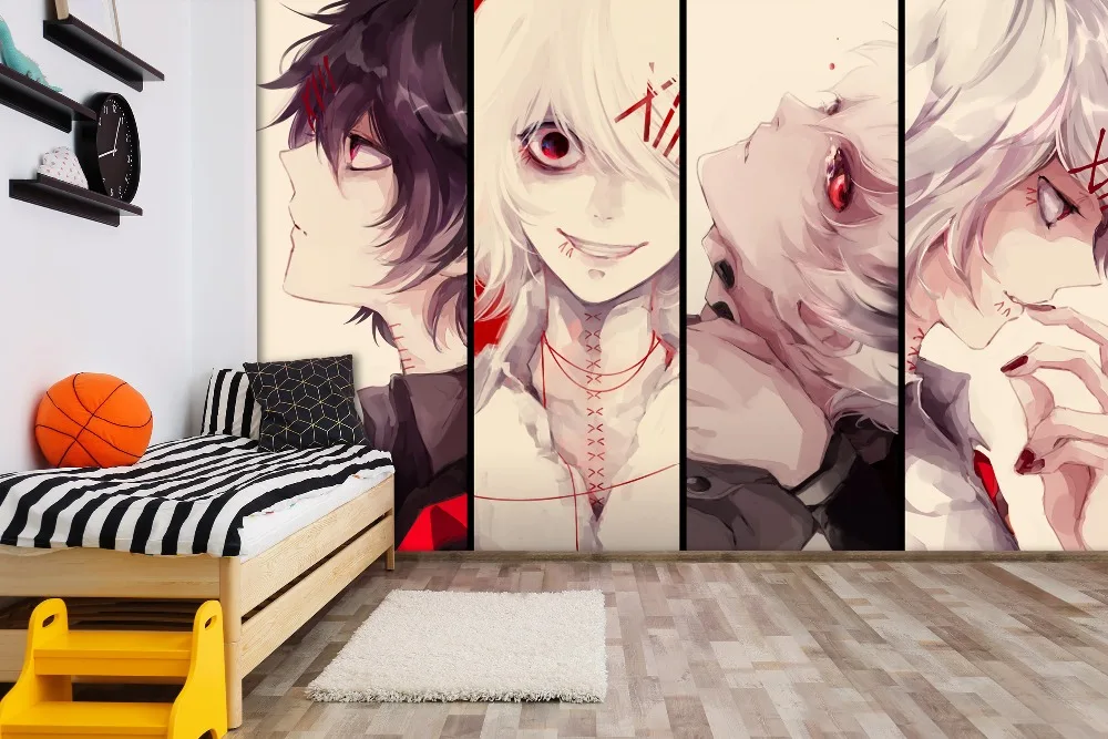 

[Self-Adhesive] 3D Tokyo Ghoul Hand Drawn Pattern 33 Japan Anime Wall Paper mural Wall Print Decal Wall Murals