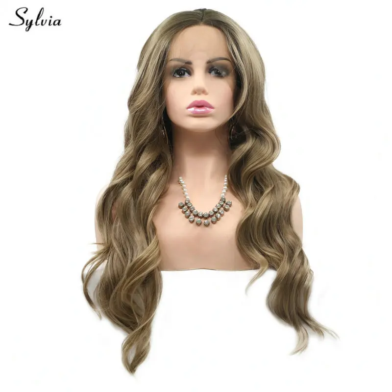 Sylvia Drag Queen синтетические кружевные передние парики для женщин женский косплей