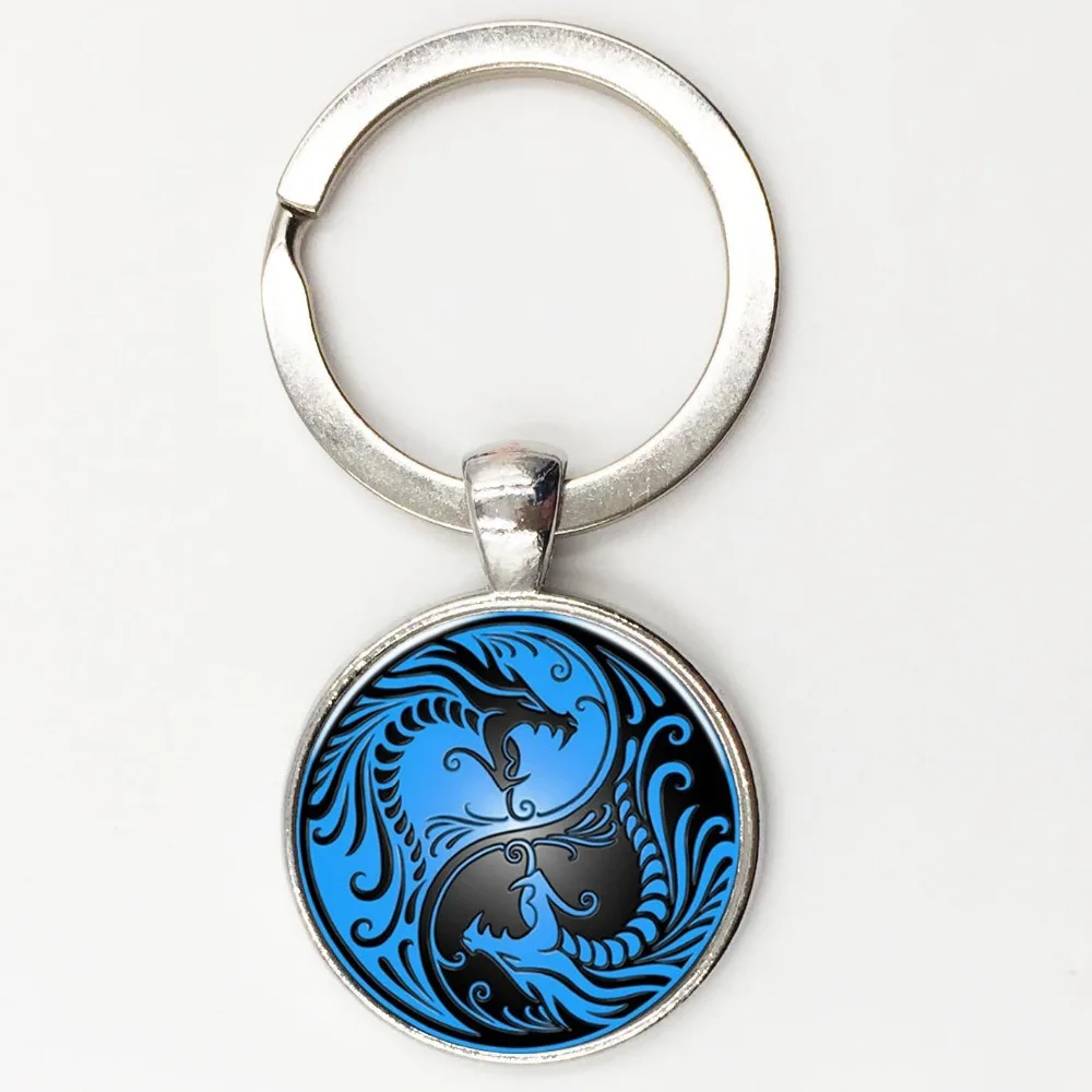 Модная новинка винтажный европейский стиль синий дракон феникс Инь Ян тайчи