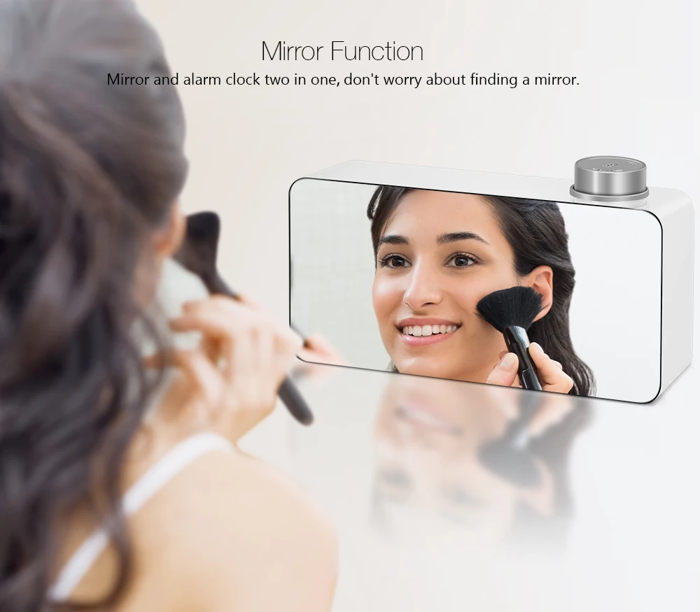Digoo DG-DM2, многофункциональный светодиодный зеркальный будильник, цифровые часы, повтор, отображение времени, ночной светодиодный светильник, Настольный будильник