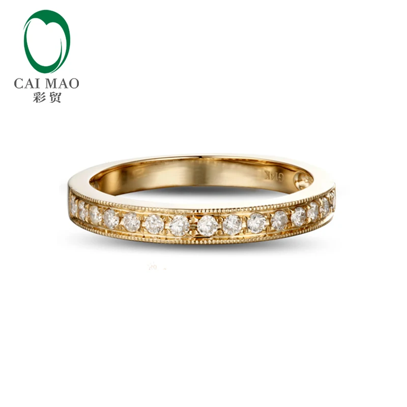 Caimao ювелирное изделие Half Eternity 14k желтое золото 0.25ct натуральный бриллиант