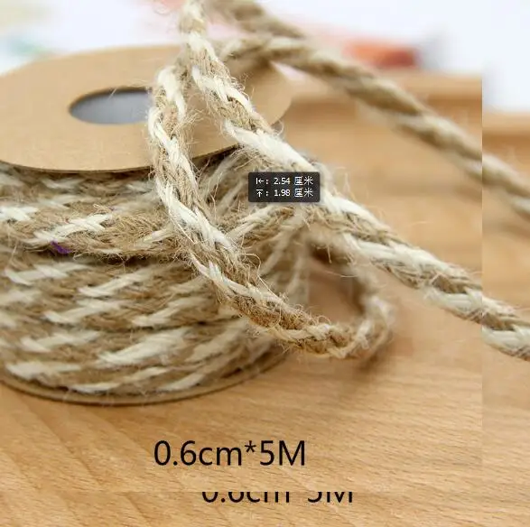 H 5 м DIY Ремесло винтажный натуральный Hessian джутовый шпагат веревка Свадебная вечеринка Мешковина Лента Декор для дома катушка фестиваль Скрапбукинг 9 видов стилей - Цвет: H