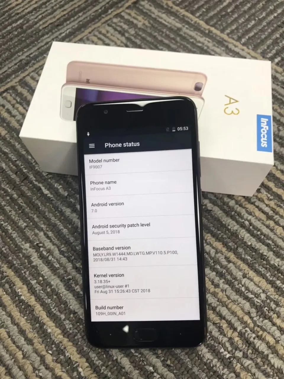 Infocus A3 мобильный телефон 5,2 дюймов MT6737W четырехъядерный 2 Гб ОЗУ 16 Гб ПЗУ 13,0 камера 3050 мАч Android 7,0 4G TDD-LTE смартфон