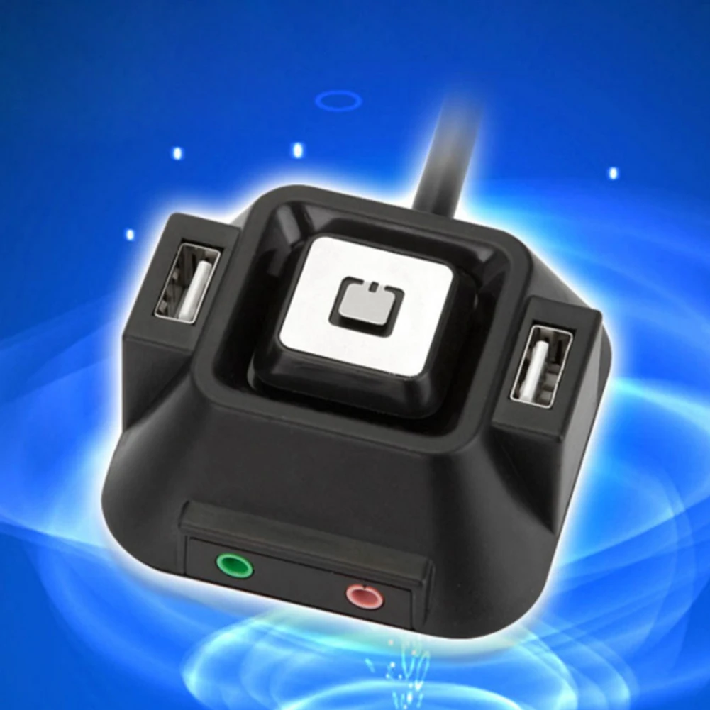USB Extender Ports Desktop Computer Reset Button Dual Power On-Off Switch Plug PC |