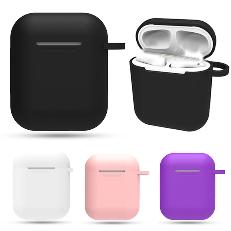 Мягкий силиконовый чехол для наушников Apple Airpods беспроводные Bluetooth наушники