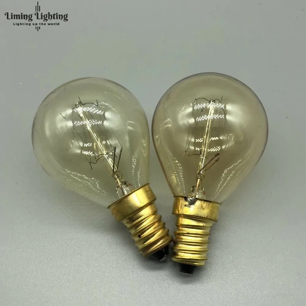 Ретро G45 E14 220V 230V 240V Винтаж 40 Вт E14 Эдисон лампы накаливания винт лампы накаливания для подвесной светильник лампы Decoratives