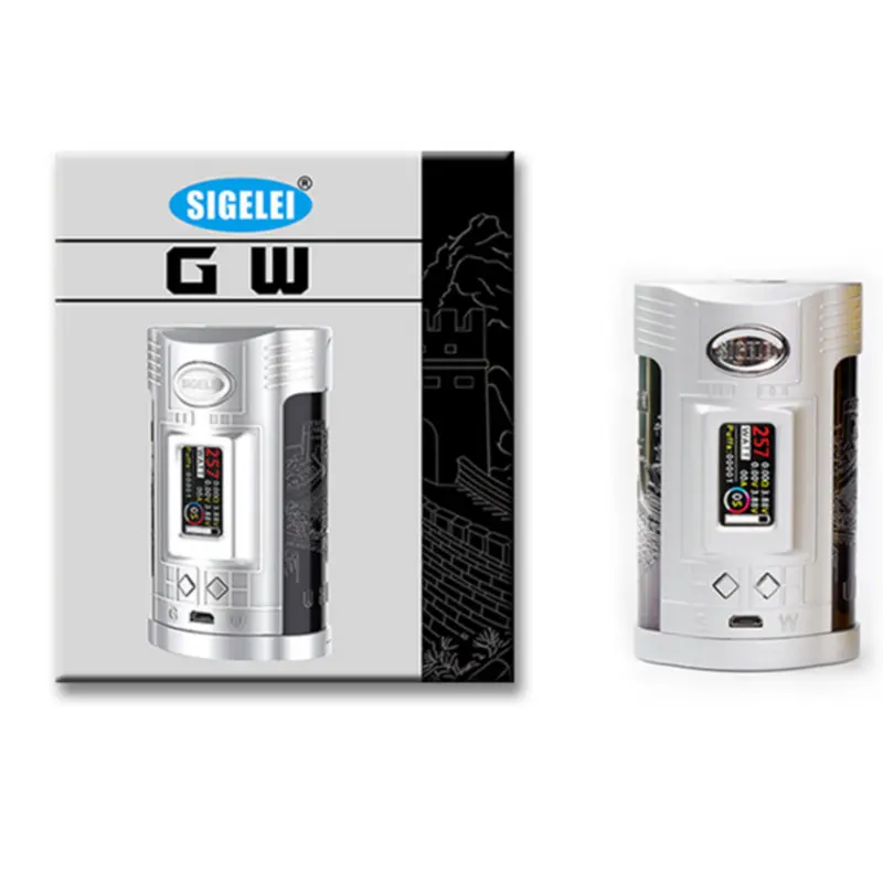 Оригинал 2020 257 Вт Sigelei GW 20700 TC с модом и баком F 4 5 мл 1 0 дюймовым TFT цветным экраном