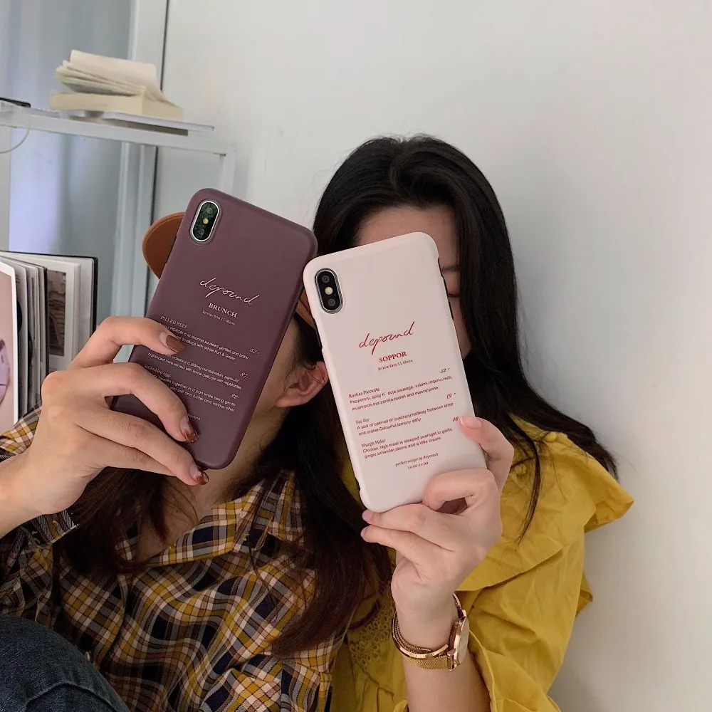 PGSD осенне-зимний цветной Простой корейский Чехол для мобильного телефона iphone XS MAX