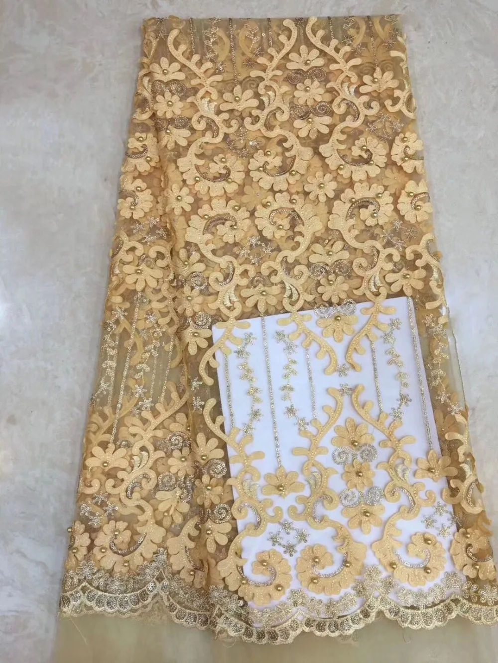 Кружевная ткань с вышивкой вина Африканский шнур высокое качество 2019