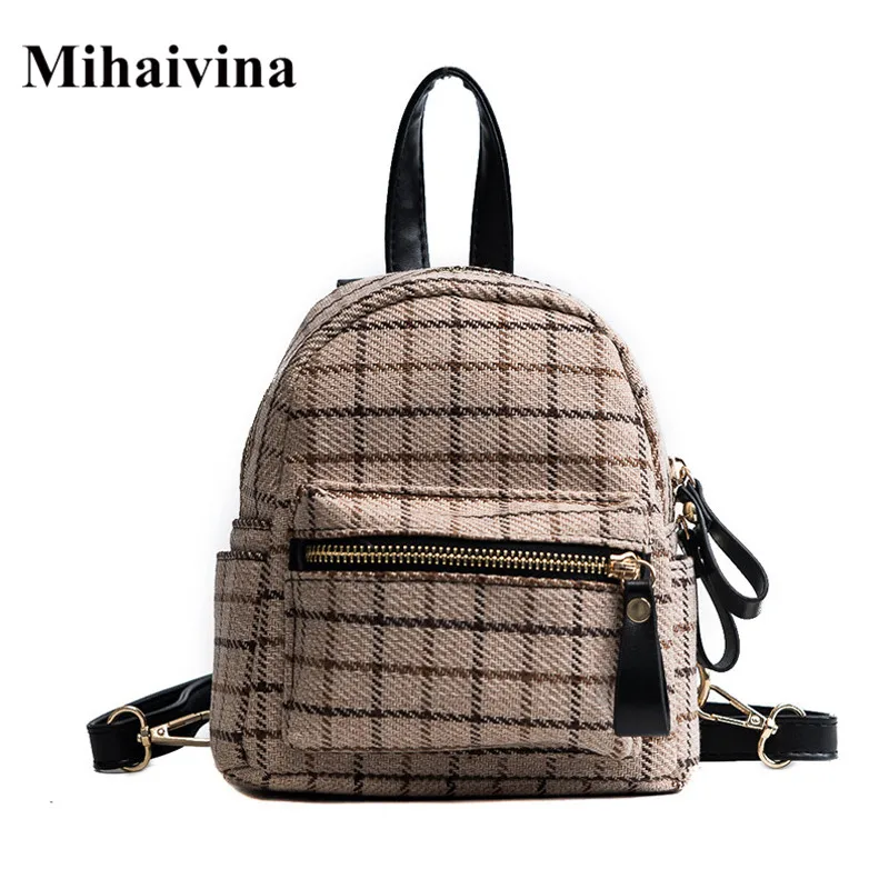 Миниатюрный Повседневный Рюкзак Mihaivina для девушек женская модная школьная сумка