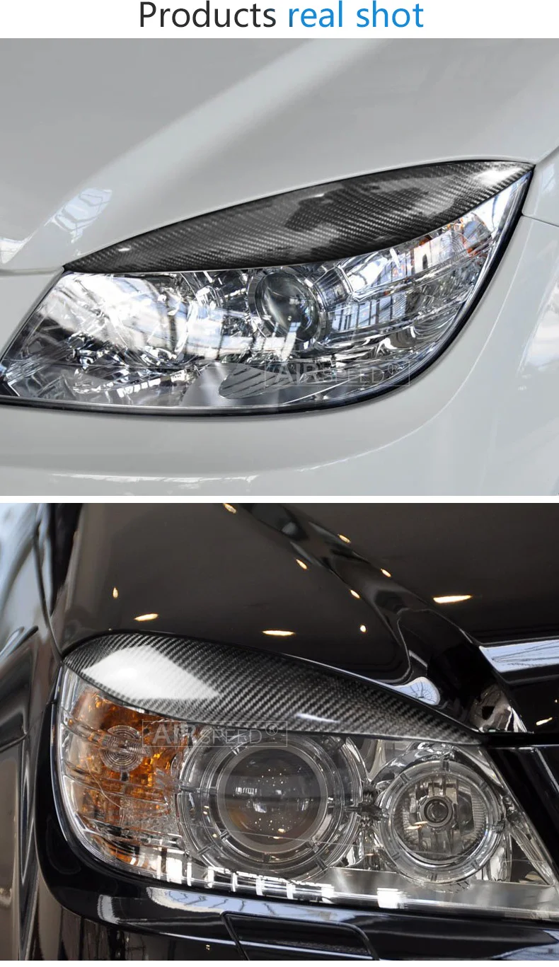 Скорость полета для Mercedes Benz W204 аксессуары W204 Mercedes Benz наклейка s Amg для Mercedes W204 углеродное волокно наклейка на фары автомобиля