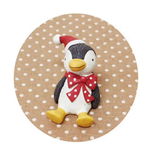 6 Penguins Елка и снеговик олень Сант Клаус миниатюрная фигурка декоративный волшебный сад Смола ремесло игрушка украшения TNJ087 - Цвет: 6 Penguins