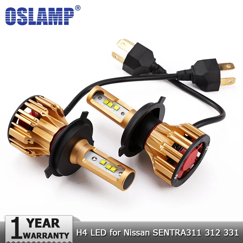 Oslamp H4 Hi lo луч автомобилей Светодиодный лампы 70 W 7000LM 6500 K светодиодная фара