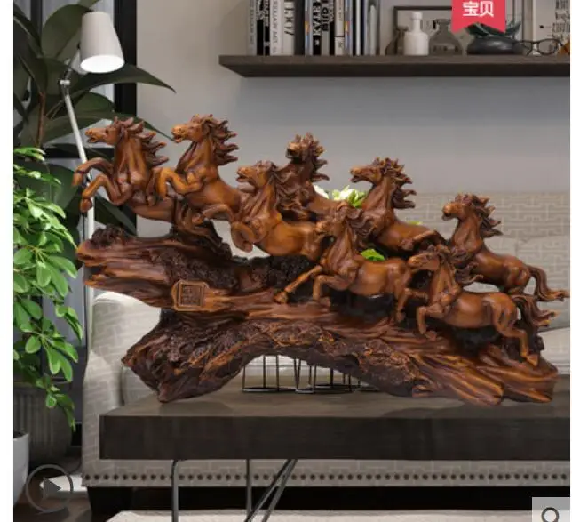 

Eight Jun Horse Bajun Horse Decoration European-style Home Wine Cabinet TV Cabinet Office Desktop for Relocation of New Houses