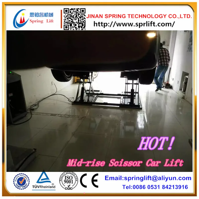 Портативный ножничный подъемник для быстрого обслуживания шин 3000kgs средняя