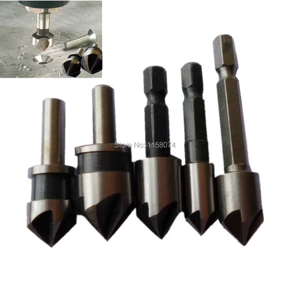 Сверло с потайной раковиной 5 шт. шестигранный Круглый хвостовик углом поворота 82