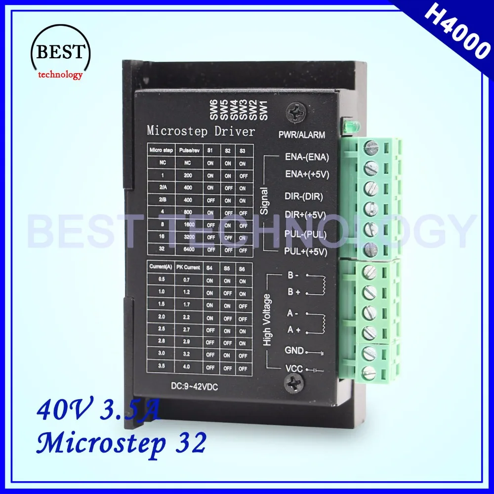 Драйвер TB6600 Microstep32 9-40vDC 3.5A для шагового двигателя Nema17 Nema23