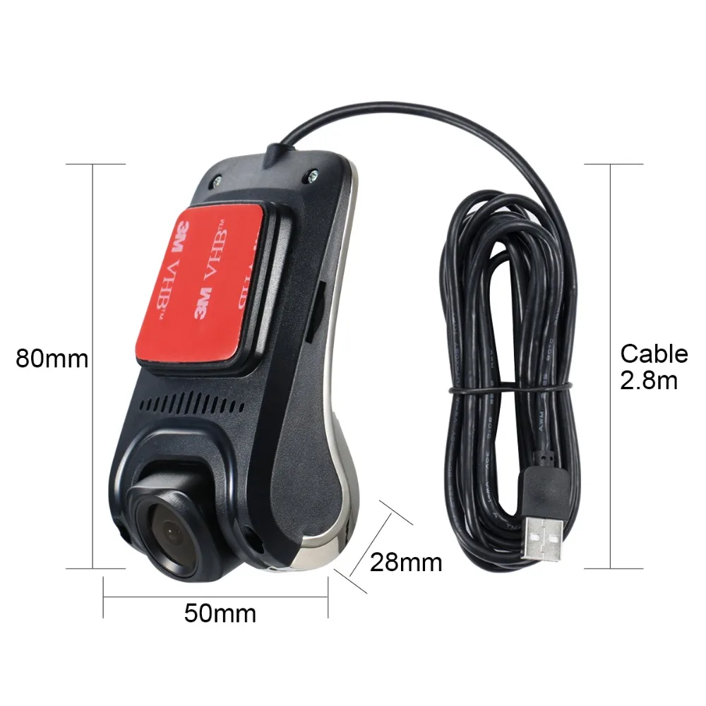 Roadlover USB HD Автомобильный видеорегистратор фронтальная камера Автомобильная камера ночного видения видеорегистратор с слот карты Micro SD для автомобиля Android Авторадио