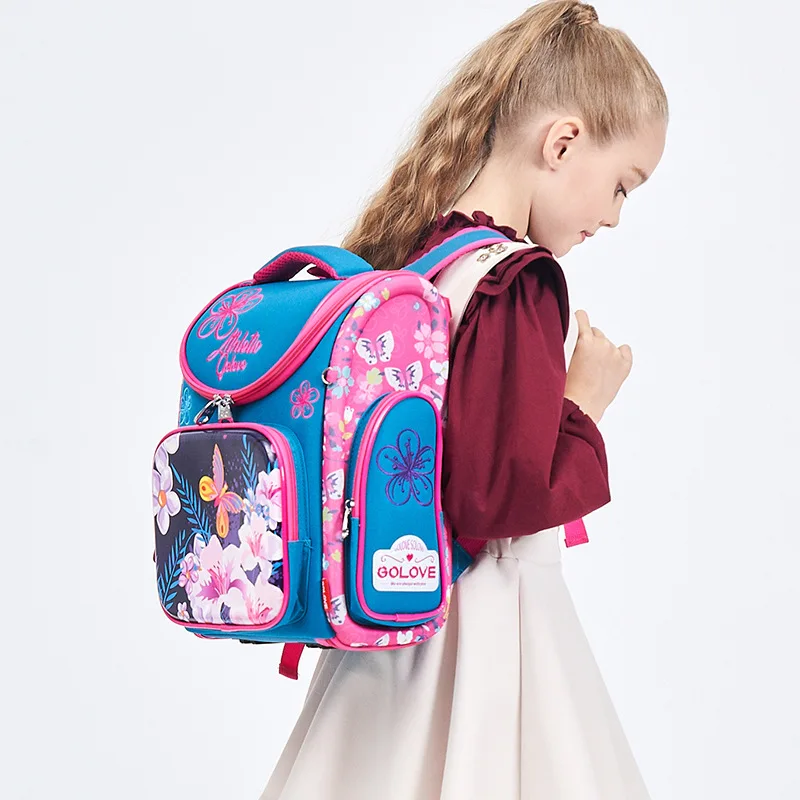 Детский ортопедический рюкзак с бабочками для девочек и мальчиков|Школьные