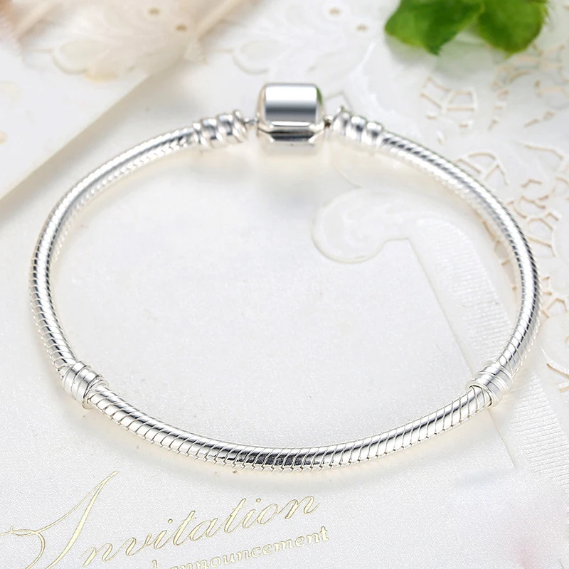 Классические женские шармы DOYUBO из стерлингового серебра браслеты-змеи