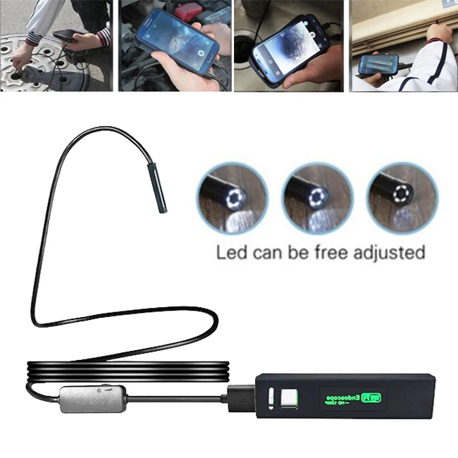 Беспроводной бороскоп эндоскоп Wifi 1200P F150 HD Жесткий линейный водонепроницаемый